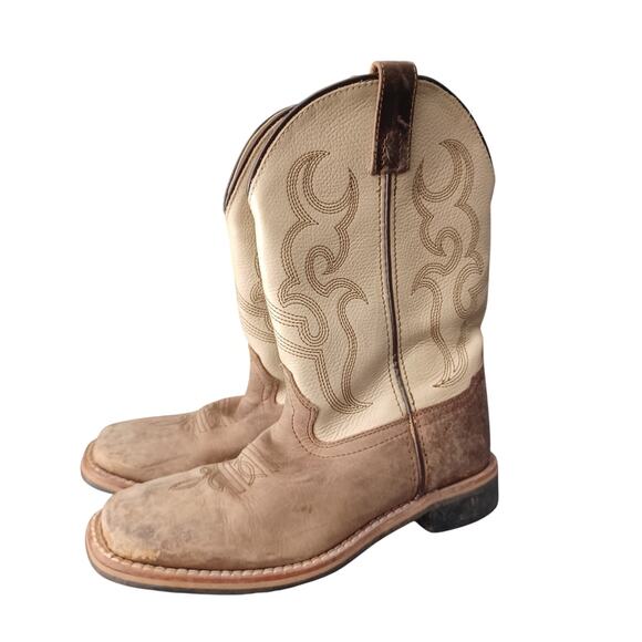 SMOKY MOUNTAIN BOOTS Kids' Unisex Scout 3705 Square Toe Leather Boots Size 4 - Picture 3 of 7